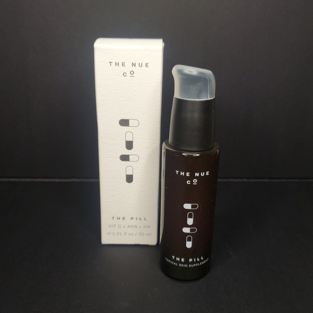 The Nue Co. The Pill Topical Skin Supplement Vit. C AHA HA‎ 101 fl oz 30 ml NIB
